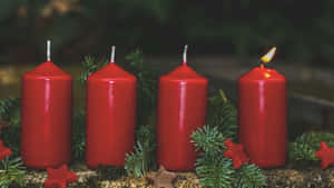 First Advent Sunday Candle Lighting Wallpaper