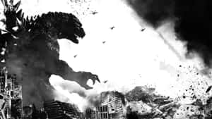 First Appearance Of Godzilla From The Iconic 1954 Film Wallpaper