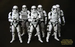 First Order Stormtroopers Parading On Starkiller Base Wallpaper