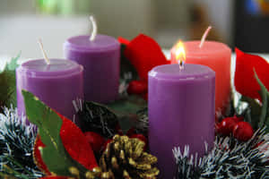 First Sunday Advent Candle Lighting Wallpaper