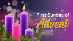 First Sundayof Advent Candle Lighting Wallpaper