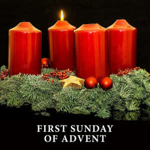 First Sundayof Advent Candle Lighting Wallpaper