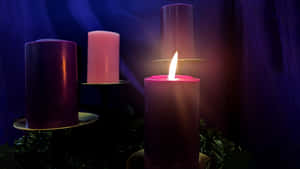 First Sundayof Advent Candle Lit Wallpaper