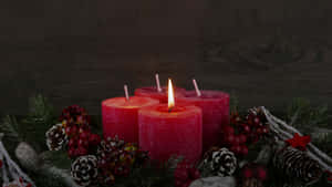 First Sundayof Advent Single Lit Candle Wallpaper