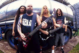 Fish Eye Photo Of Slayer Band Wallpaper