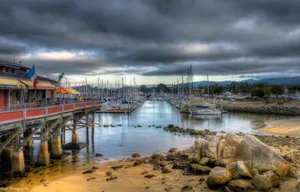 Fishermans Wharf On An Overcast Day Wallpaper