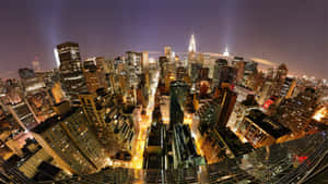 Fisheye New York City Landscape Wallpaper