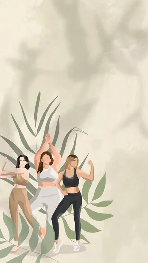 Fitness Dance Workout Illustration.jpg Wallpaper