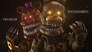 Five Nights At Freddys 4 Springbonnie And Fredbear Wallpaper