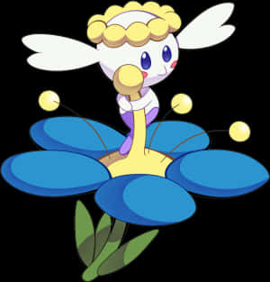 Flabébé Blue Flower Wallpaper