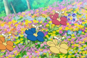 Flabébé On Field Wallpaper