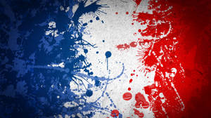 Flag Of France Paint Art Wallpaper