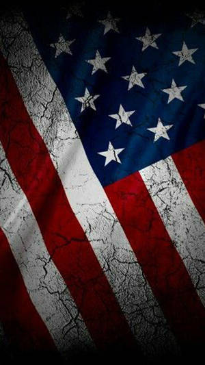 Flaking Flag Of America Iphone Wallpaper