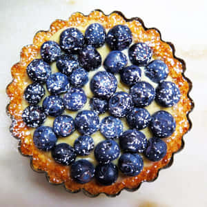 Flaky And Sweet Blueberry Tart Wallpaper