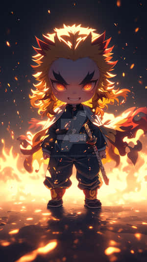 Flame_ Hashira_ Animated_ Character Wallpaper