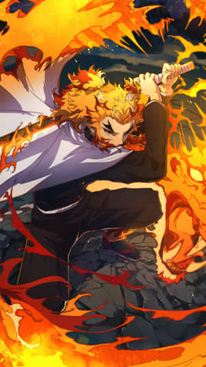 Flame_ Hashira_in_ Action.jpg Wallpaper