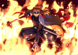 Flame_ Hashira_in_ Action.jpg Wallpaper