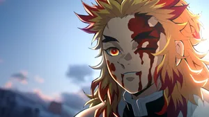 Flame_ Hashira_ Rengoku_ Final_ Moments Wallpaper