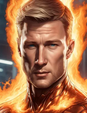 Flame On Hero Portrait Wallpaper