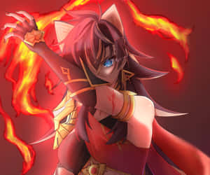 Flaming_ Anime_ Character_ Art Wallpaper