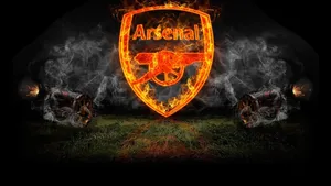 Flaming Arsenal Emblem Wallpaper