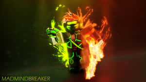 Flaming_ Green_ Ninja_ Graphic Wallpaper