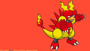 Flaming Magmar Pokemon Artwork Wallpaper