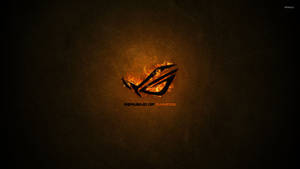 Flaming Orange Asus Rog Logo Wallpaper
