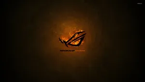Flaming Orange Asus Rog Logo Wallpaper