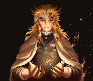 Flaming_ Rengoku_ Anime_ Character Wallpaper