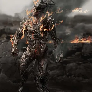 Flaming_ Surtur_ Figure_ Artwork Wallpaper