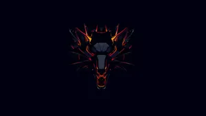 Flaming Witcher Logo For 1280x720 Gaming Wallpaper