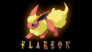 Flareon With Bright Yellow Glow Wallpaper