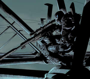 Flash Thompson In Action In A Striking Pose Wallpaper