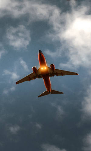 Flashing Anti Collision Lights Of Airplane Iphone Wallpaper