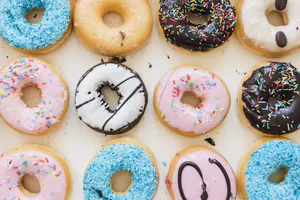 Flavorful Mixed Donuts Wallpaper