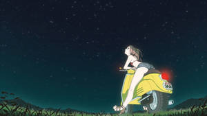 Flcl Haruko And Stars Wallpaper