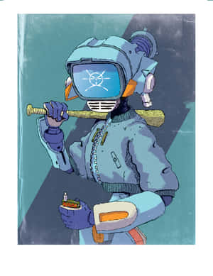 Flcl's Canti - The Ultimate Robot Protector Wallpaper