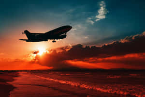 Flight Beautiful Sunset Wallpaper