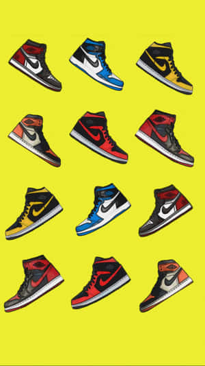 Flight On Your Feet With Yellow Jordan Wallpaper