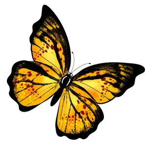 Flittering Butterfly In A Garden Of Yellow Flowers Wallpaper