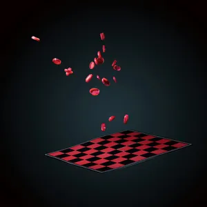 Floating Checkers Pieces Over Board Wallpaper