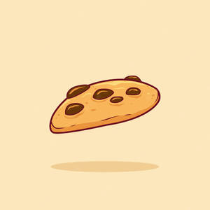 Floating Chocolate Cartoon Cookie Wallpaper