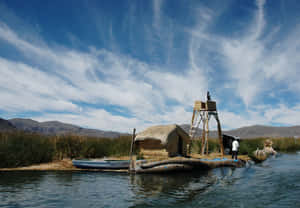 Floating Islands Lake Titicaca Wallpaper