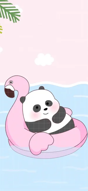 Floating Panda We Bare Bears Wallpaper