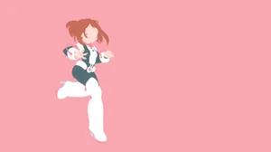 Floating Uraraka Aesthetic Wallpaper