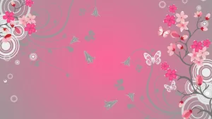 Floral Butterfly Abstract Background Wallpaper