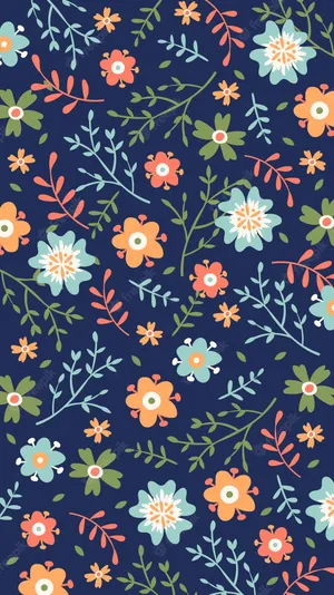 Floral Colorful Art Phone Wallpaper