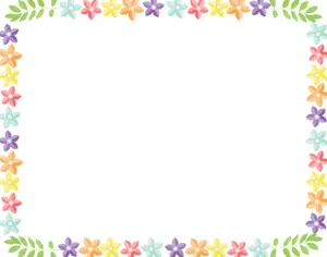Floral Frame Border Design Wallpaper