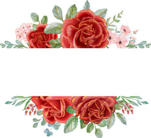 Floral Frame Border Design Wallpaper